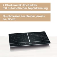 SEVERIN DK 1031 Dvostruka indukcijska ploča za kuhinju, ured ili kampiranje, za dvije posude, crna, 3400 W, 59x35,5x4,8 cm 3