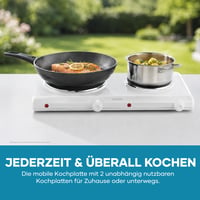 Plită dublă Severin DK 1042 pentru bucătărie și camping, control continuu al temperaturii, 2500 W, argintiu 8