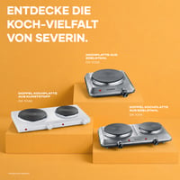 Plită dublă Severin DK 1042 pentru bucătărie și camping, control continuu al temperaturii, 2500 W, argintiu 10