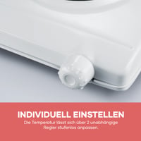 Plită dublă Severin DK 1042 pentru bucătărie și camping, control continuu al temperaturii, 2500 W, argintiu 7