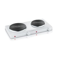 Plită dublă Severin DK 1042 pentru bucătărie și camping, control continuu al temperaturii, 2500 W, argintiu 1