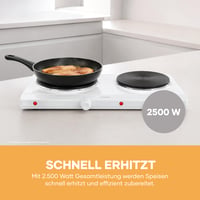 Plită dublă Severin DK 1042 pentru bucătărie și camping, control continuu al temperaturii, 2500 W, argintiu 6
