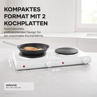 Plită dublă Severin DK 1042 pentru bucătărie și camping, control continuu al temperaturii, 2500 W, argintiu 2