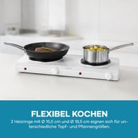 Plită dublă Severin DK 1042 pentru bucătărie și camping, control continuu al temperaturii, 2500 W, argintiu 5