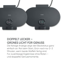 SEVERIN Duo gofrisütő szív alakú gofrihoz, 1200W, PFAS-mentes bevonat, matt fekete 7