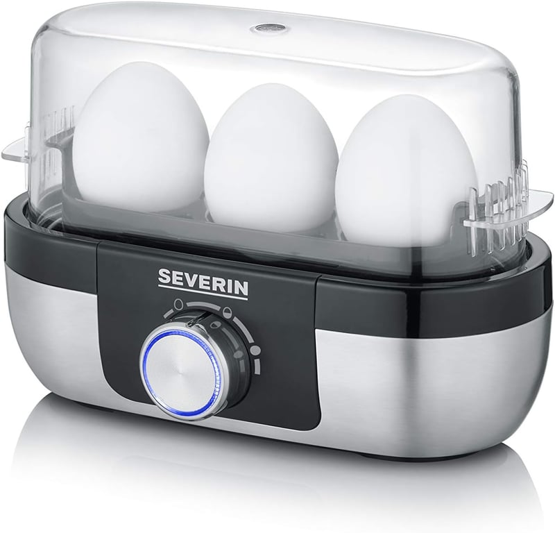SEVERIN EK 3163 Tojásfőző 3 tojáshoz elektronikus időzítéssel rozsdamentes acél