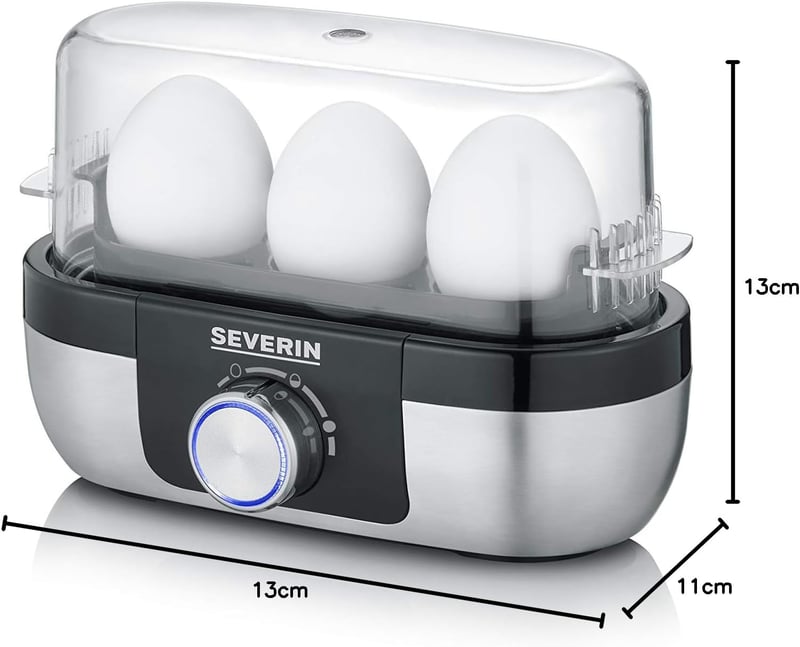 SEVERIN EK 3163 Tojásfőző 3 tojáshoz elektronikus időzítéssel rozsdamentes acél