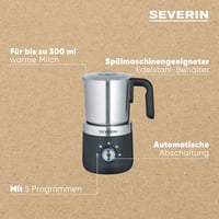 SEVERIN elektromos tejhabosító rozsdamentes acél tartállyal, hideg-meleg habosításhoz 4