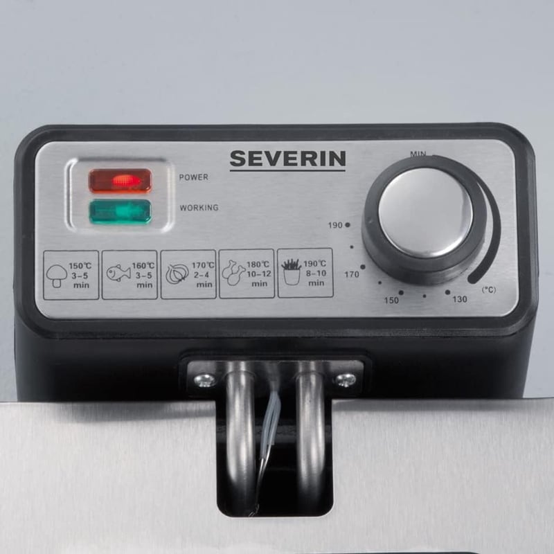 Severin FR 2431 Mélysütő 2000W 3L Rozsdamentes Acél Fekete
