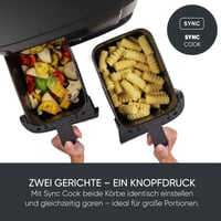 Friteuză cu aer cald SEVERIN FR 2463 Dual Zone, 2x4L, ecran tactil, 10 programe, funcție de menținere la cald, temperatură sincronizabilă, 2600W, negru 7