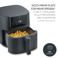 Severin FryLight FR 2462 XXL Forrólevegős Sütő 7 L, 11 Automatikus Program, Touch Kijelző, Memory Funkció, Melegentartás, Tapadásmentes, 1700 W, Fekete 3