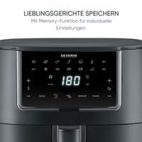 Severin FryLight FR 2462 XXL Forrólevegős Sütő 7 L, 11 Automatikus Program, Touch Kijelző, Memory Funkció, Melegentartás, Tapadásmentes, 1700 W, Fekete 6