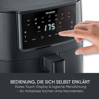 Severin FryLight FR 2462 XXL Forrólevegős Sütő 7 L, 11 Automatikus Program, Touch Kijelző, Memory Funkció, Melegentartás, Tapadásmentes, 1700 W, Fekete 9