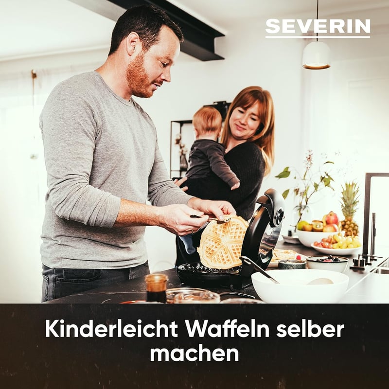 Severin Gofrisütő Rozsdamentes Acél Kefe Felülettel