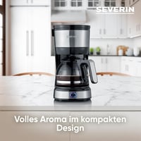 SEVERIN KA 4808 Kompakt Kávéfőző 4 Csészéhez, Rozsdamentes Acél Szűrővel 3
