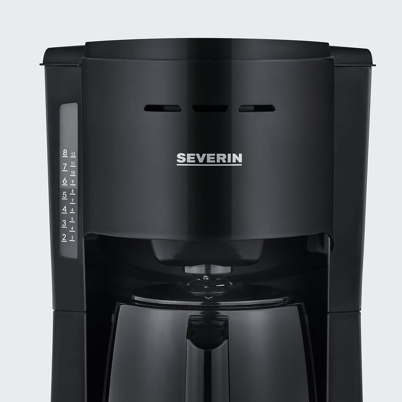 Severin KA 9306 Filteres Kávéfőző Termikus Kancsóval, 8 Csésze, Fekete