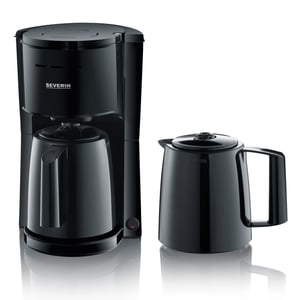 Cafetieră cu filtru SEVERIN KA 9307 cu 2 termosuri, capacitate 2x8 cești, negru, utilizată