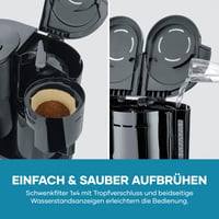 Cafetieră cu filtru Severin KA 9315 Duo cu 2 carafe termos, capacitate 16 cești, negru 8