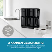 Cafetieră cu filtru Severin KA 9315 Duo cu 2 carafe termos, capacitate 16 cești, negru 5