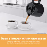 Cafetieră cu filtru Severin KA 9315 Duo cu 2 carafe termos, capacitate 16 cești, negru 6