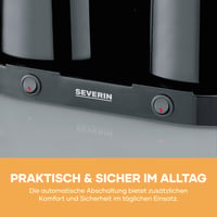 Cafetieră cu filtru Severin KA 9315 Duo cu 2 carafe termos, capacitate 16 cești, negru 9