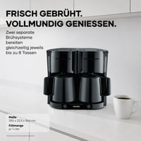 Cafetieră cu filtru Severin KA 9315 Duo cu 2 carafe termos, capacitate 16 cești, negru 2