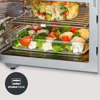 Cuptor cu microunde 3 în 1 SEVERIN MW 7777, 25 L, cu funcție de grill și convecție, bază ceramică plată, 2050 W, Inox/Negru 5