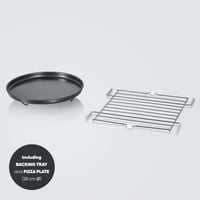 Cuptor cu microunde 3 în 1 SEVERIN MW 7777, 25 L, cu funcție de grill și convecție, bază ceramică plată, 2050 W, Inox/Negru 7
