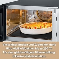 Cuptor cu microunde 3 în 1 SEVERIN MW 7777, 25 L, cu funcție de grill și convecție, bază ceramică plată, 2050 W, Inox/Negru 10
