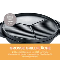 Elektrický gril SEVERIN PG 8541 s poklopom a grilovacou doskou, 2000 W, stojanové prevedenie, grilovacia plocha 41 cm, čierny 8