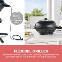 Elektrický gril SEVERIN PG 8541 s poklopom a grilovacou doskou, 2000 W, stojanové prevedenie, grilovacia plocha 41 cm, čierny 10