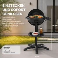 Elektrický gril SEVERIN PG 8541 s poklopom a grilovacou doskou, 2000 W, stojanové prevedenie, grilovacia plocha 41 cm, čierny 3