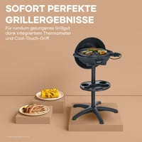 Elektrický gril SEVERIN PG 8541 s poklopom a grilovacou doskou, 2000 W, stojanové prevedenie, grilovacia plocha 41 cm, čierny 5