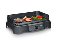 Grătar electric de masă Severin PG 8595, înveliș ceramic fără PFAS, max. 220°C, 2000W, utilizare la interior și exterior, 39x23 cm, negru 1