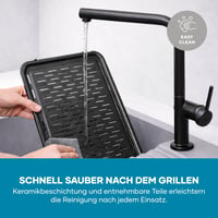 Stolný gril SEVERIN PG 8596 so stojanom, na vnútorné aj vonkajšie použitie, 40-220 °C, 39x23 cm, 2000 W, čierny 8