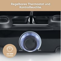 Racletový gril Severin RG 9670 čierny, s veľkou grilovacou doskou, keramickým a nepriľnavým povrchom, 8 panvičkami a 8 špachtľami, 1400 W, stolný gril pre 8 osôb 6