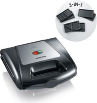 Severin SA 2968 3az1-ben szendvicssütő grill és gofrisütő rozsdamentes acél 1