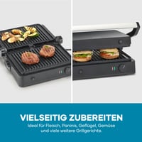 Kontaktný gril SEVERIN SEVO Lite KG 2398 1800 W, elektrický gril s keramickým povrchom na mäso, ryby a zeleninu, grilovanie bez tuku, 220 °C, čierna/nerezová oceľ 5