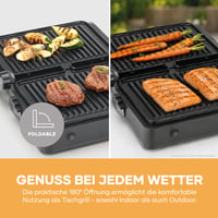 Kontaktný gril SEVERIN SEVO Lite KG 2398 1800 W, elektrický gril s keramickým povrchom na mäso, ryby a zeleninu, grilovanie bez tuku, 220 °C, čierna/nerezová oceľ 8