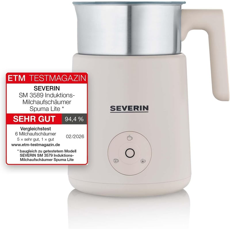 Severin SM 3589 elektromos tejhabosító rozsdamentes edénnyel, hideg-meleg funkcióval