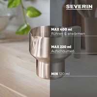 Severin SM 3589 elektromos tejhabosító rozsdamentes edénnyel, hideg-meleg funkcióval 8