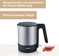 SEVERIN WK 3409 Kompakt Vízforraló 2200W Rozsdamentes Acél 1,7L Fekete 2