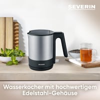 SEVERIN WK 3409 Kompakt Vízforraló 2200W Rozsdamentes Acél 1,7L Fekete 3