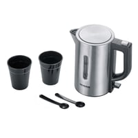 Severin WK 3647 putno kuhalo za vodu, 0,5 l, s 2 šalice i 2 žličice - srebrna/crna 1