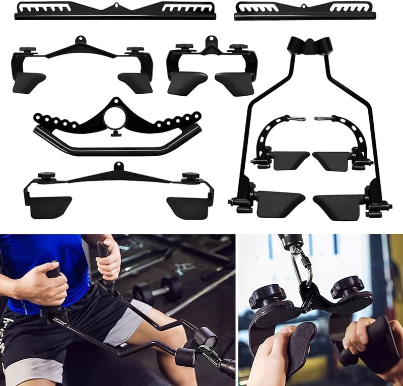 SevnElk Evezős Fogantyú LAT Pull-Down Kábel Húzó Fitness Torony Tricepsz Hátizom Edzés - H1, length: 15 cm
