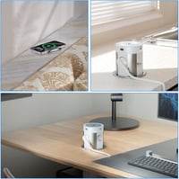 Sewingvr 9 az 1-ben asztalba süllyeszthető aljzat USB-C PD75W vezeték nélküli töltéssel 7