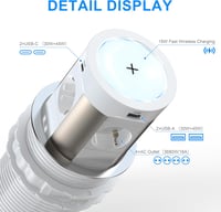 Sewingvr 9 az 1-ben asztalba süllyeszthető aljzat USB-C PD75W vezeték nélküli töltéssel 5