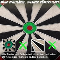 Seydrey bristle dart tábla forgó pontgyűrűvel acélhegyes darts készlet 6 dárttal és 12 szállal 3