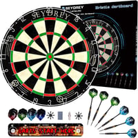 Seydrey bristle dart tábla forgó pontgyűrűvel acélhegyes darts készlet 6 dárttal és 12 szállal 1