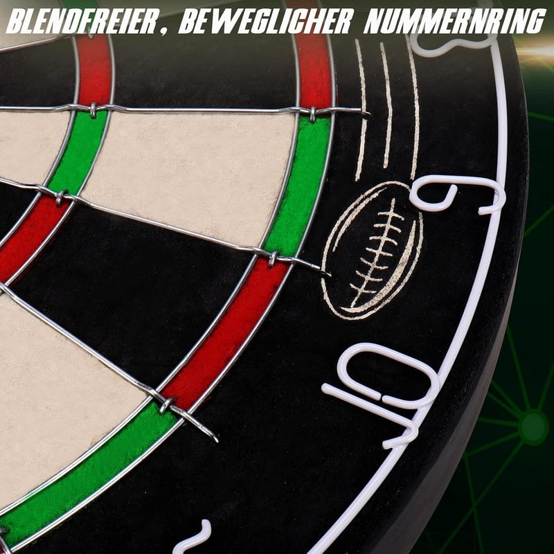 Seydrey bristle dart tábla forgó pontgyűrűvel acélhegyes darts készlet 6 dárttal és 12 szállal